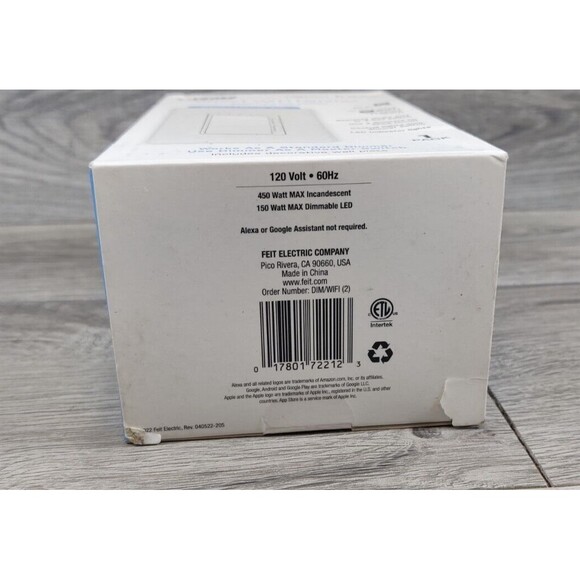 Feit Electric DIM/WIFI Smart Wi-Fi Dimmer - White-Google-Apple - Picture 7 of 11
